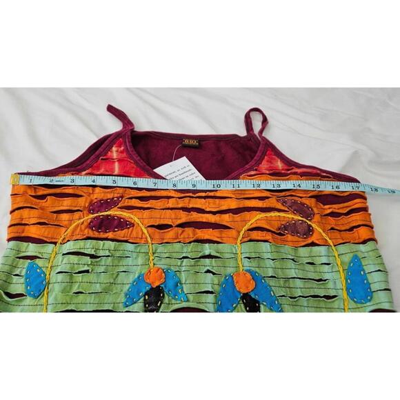 Himalayan Group Handcrafted in Nepal Embroidered Burgundy Dress XL - Picture 9 of 9